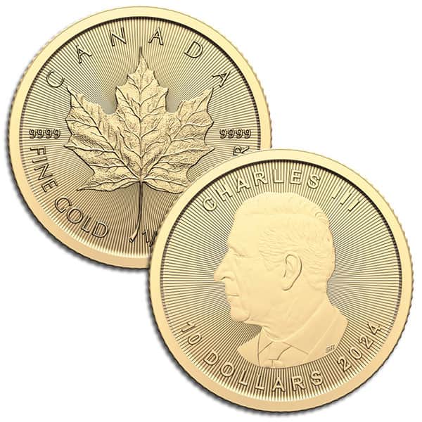 1/4 Oz Gold Canadian Maple Leaf Coin