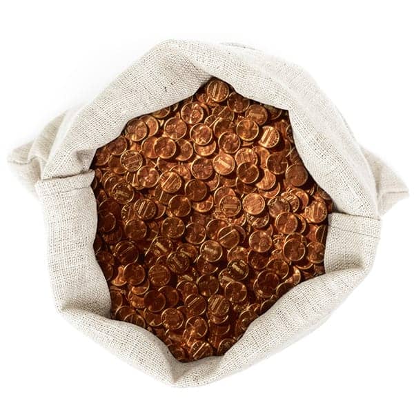 95% Copper pennies (Price Per Pound)