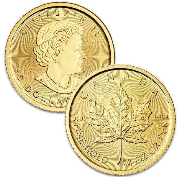 1/4 Oz Gold Canadian Maple Leaf Coin