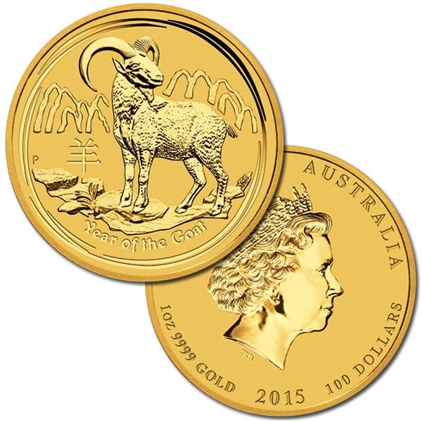 Perth Mint Lunar Series - 2015 Year of the Goat, 1 Oz.