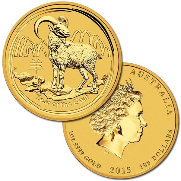 Perth Mint Lunar Series - 2015 Year of the Goat, 1 Oz. Gold