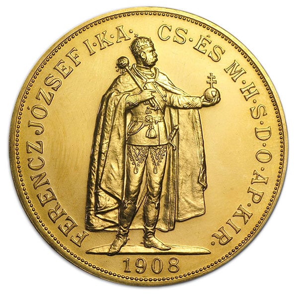 Austrian / Hungarian 100 Corona / Korona - .9802 Ounces Gold