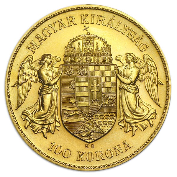 Austrian / Hungarian 100 Corona / Korona - .9802 Ounces Gold