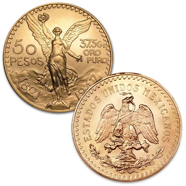 Mexican 50 Peso Gold Coin thumbnail