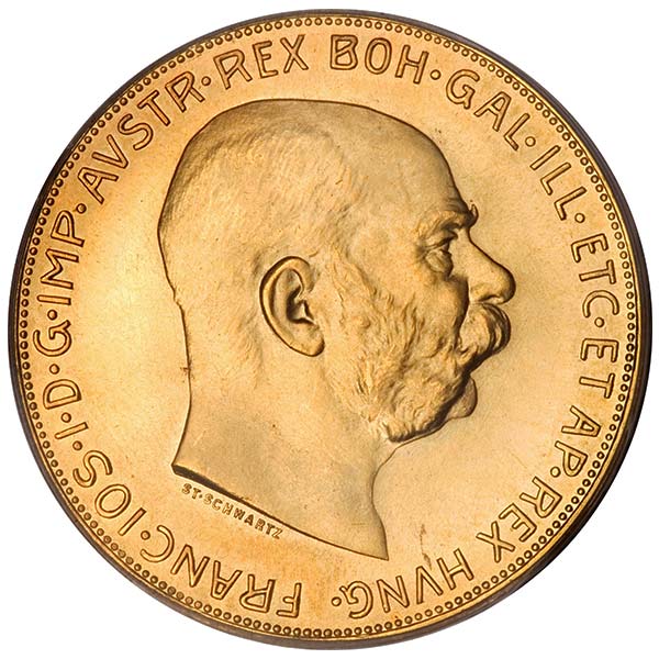 Austrian / Hungarian 100 Corona / Korona - .9802 Ounces Gold thumbnail