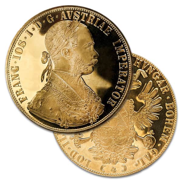 Austrian 4 Ducat, .4438 Troy Oz. Gold