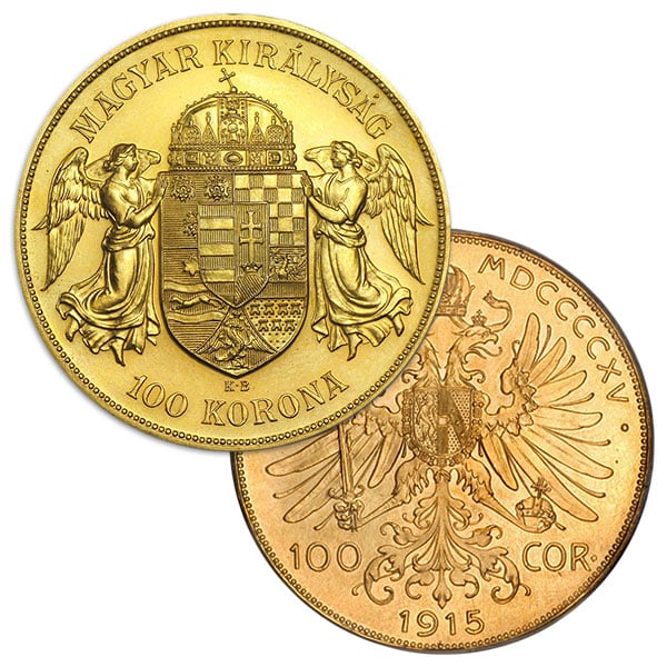 Austrian / Hungarian 100 Corona / Korona - .9802 Ounces Gold