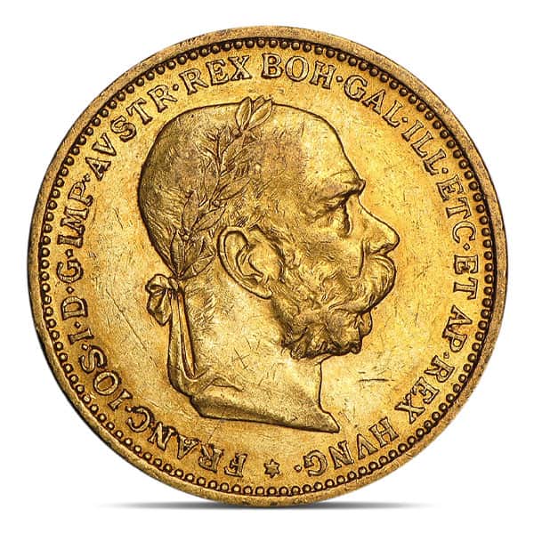 Austrian/Hungarian 20 Corona - .1960 Ounces Gold