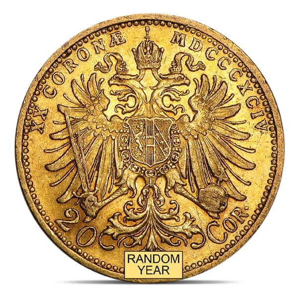 Austrian/Hungarian 20 Corona - .1960 Ounces Gold
