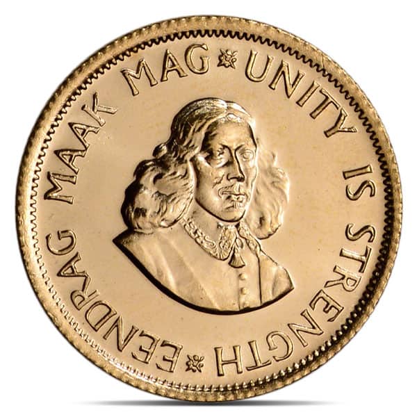 South African 2 Rand, .2354 Troy Oz. Actual Gold Weight