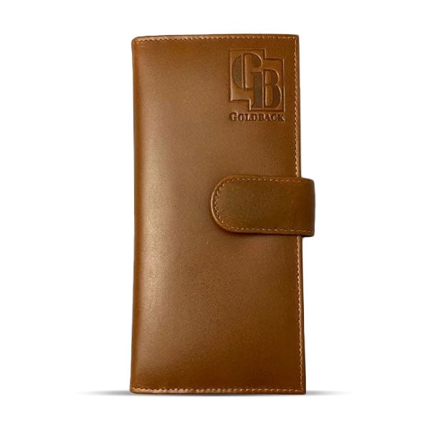Goldback Wallet (Brown) - Store and Carry Your Goldbacks, Genuine Leather