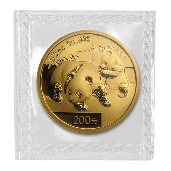 Chinese Panda, RANDOM Date .999 Gold, 1/2 Troy Ounce (Sealed)