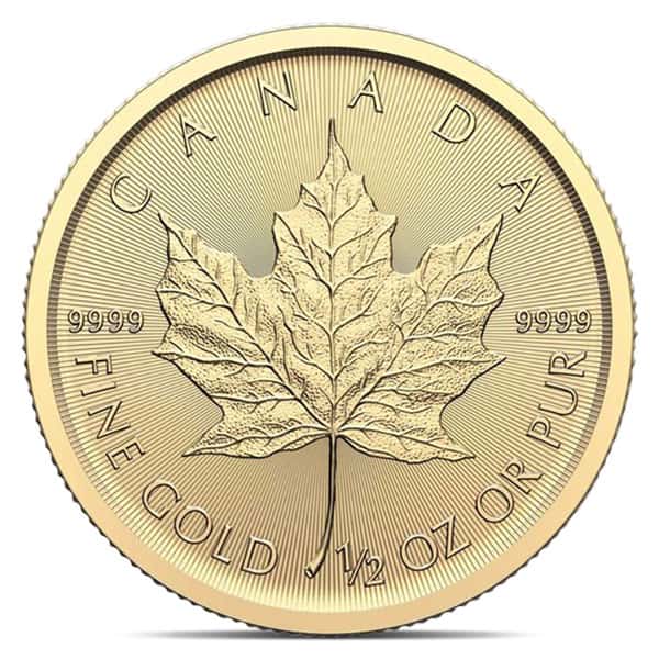 1/2 Oz Gold Canadian Maple Leaf, King Charles III - .9999 Pure (Random Date)