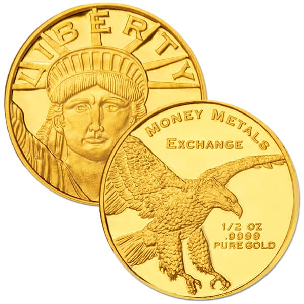 1/2 OUNCE Lady Liberty Gold Round - .9999 Pure