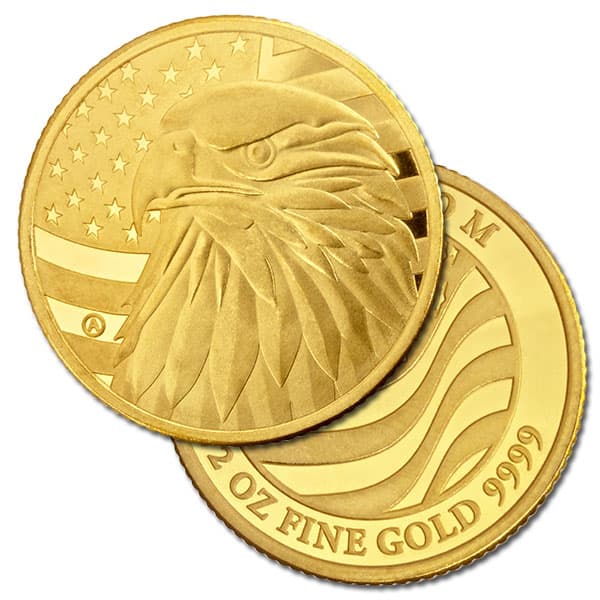 1/2 OUNCE Freedom Eagle Gold Round - .9999 Pure