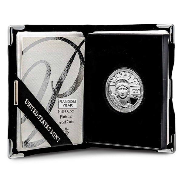 RANDOM Date Proof Platinum American Eagle - 1/2 Troy Oz .9995 Pure