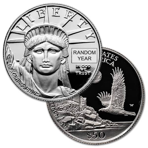 RANDOM Date Proof Platinum American Eagle - 1/2 Troy Oz .9995 Pure