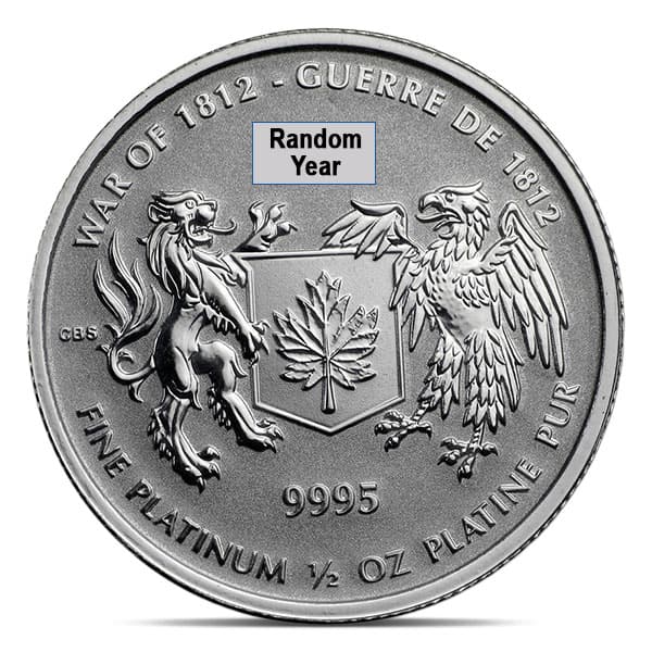 1/2 Oz Platinum Coin - .9995 Pure, Random Design