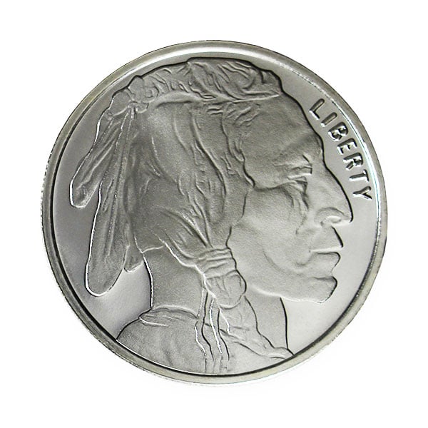 1/2 Troy Ounce Buffalo SILVER Round, .999 Pure