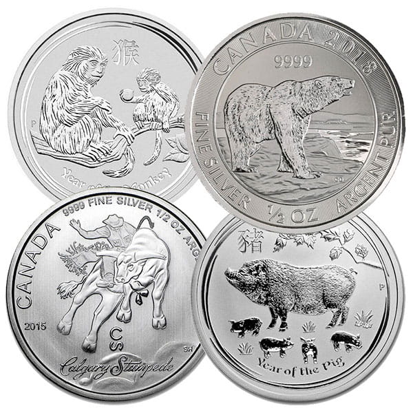 HALF OUNCE Silver Coin - .999 Pure, Random Design (Design Our Choice)