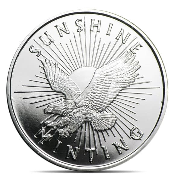 Sunshine Silver Round (Modern, MintMark SI) - 1/2 Troy Ounce, .999 Pure