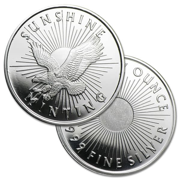 Sunshine Silver Round (Modern, MintMark SI) - 1/2 Troy Ounce, .999 Pure