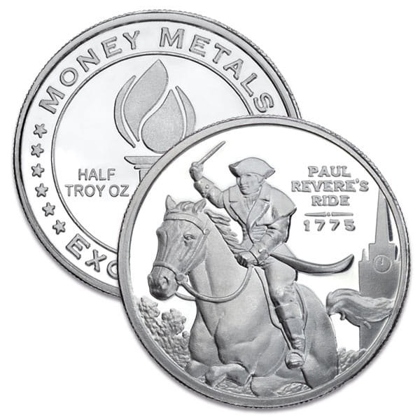 Paul Revere Coin | Half Ounce Silver Rounds | Money Metals®