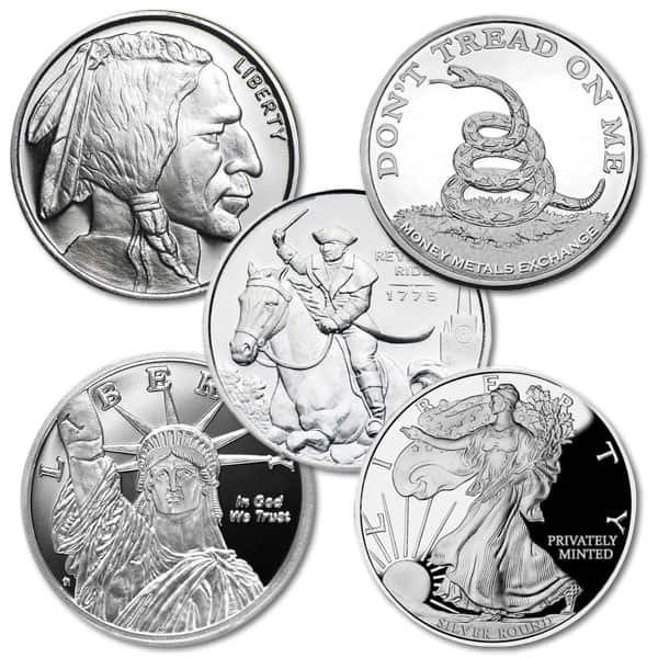 HALF OUNCE Silver Round - .999 Pure, Random Design (Our Choice)