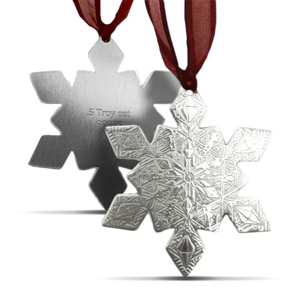 Snowflake Ornament - 1/2 Troy Ounce, .999 Pure Silver