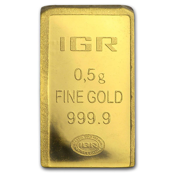 Gold Bar, 1/2 Gram in Assay Package (Brand our Choice)