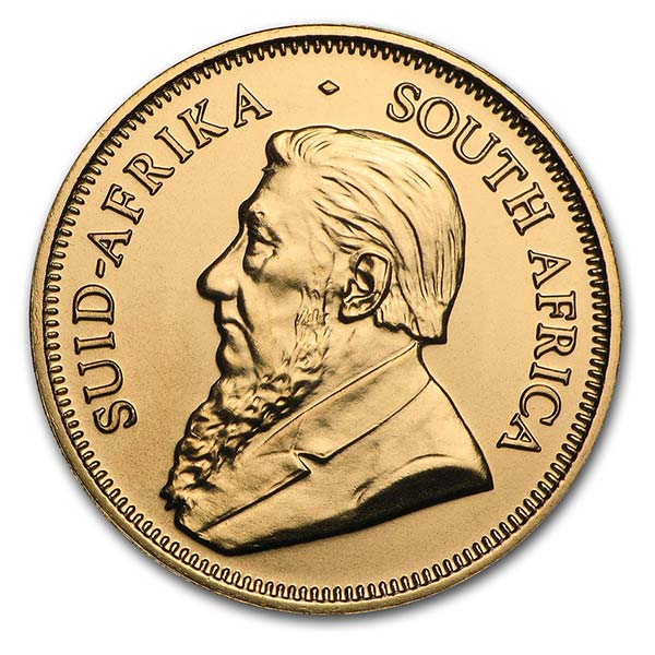 1/2 Oz Gold Krugerrand from South Africa, 22k