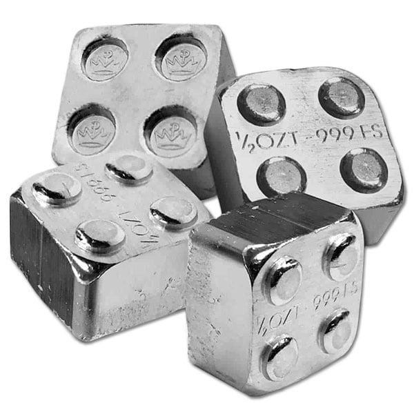 1/2 Oz Building Block Bar (2 x 2) - .999 Pure Silver