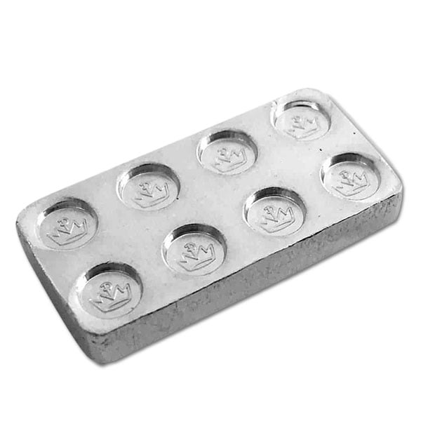 1/2 Oz Building Block Bar (2 x 4) - .999 Pure Silver