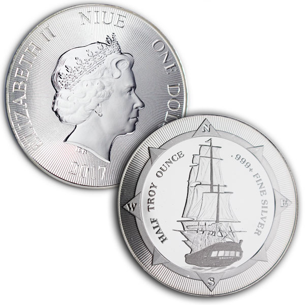 New Zealand Mint's HMS Bounty - HALF Oz Silver Coin