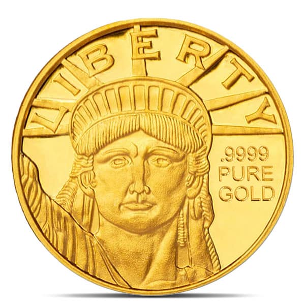 Lady Liberty Gold 1/100th Ounce Round - .9999 Pure