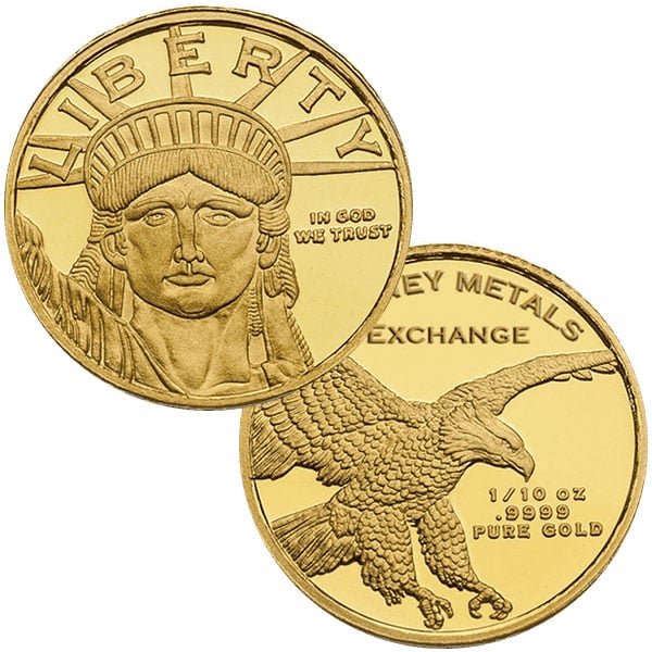 Buy 1 10 Oz Gold Lady Liberty Rounds Online Money Metals