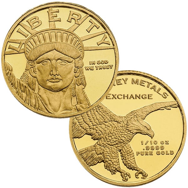 1/10 Oz Lady Liberty Gold Rounds