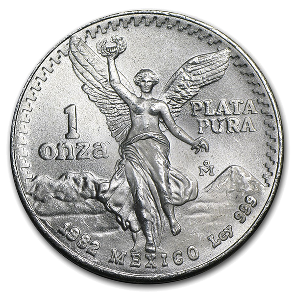 1982 Mexican Libertad - 1 Troy Oz, .999 Pure Silver