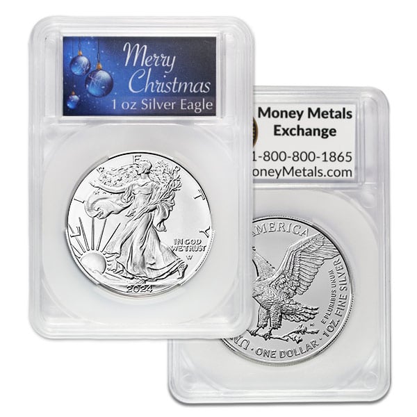 Silver American Eagle - In Merry Christmas Capsule
