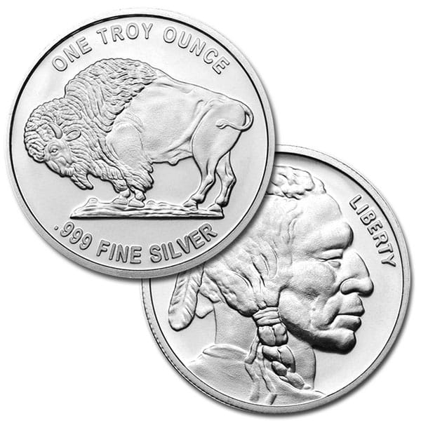 1 Oz Silver Buffalo Round