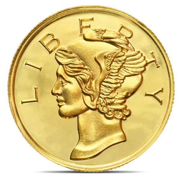 Mercury Gold 1/100th Ounce Round - .9999 Pure