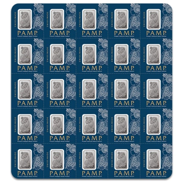 Multigram+25 Platinum - Qty 25 1 Gram Platinum Bars