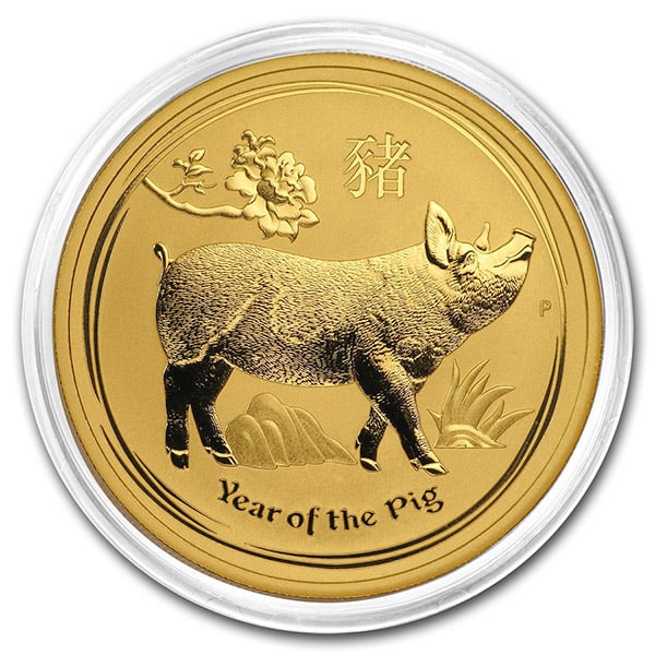 Perth Mint Lunar Series - 2019 Year of the Pig, 1 Oz .9999 Gold thumbnail