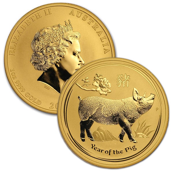 Perth Mint Lunar Series - 2019 Year of the Pig, 1 Oz .9999 Gold thumbnail