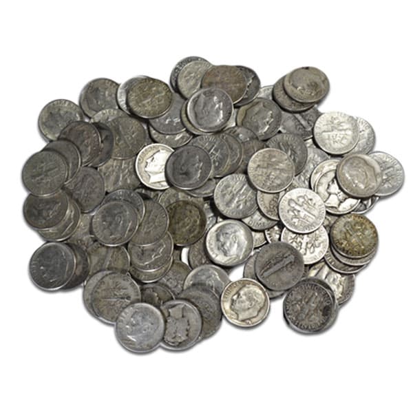 Pre-1965 90% Silver Dimes ONLY - 0.715 Oz of Silver for Every $1 Face Value