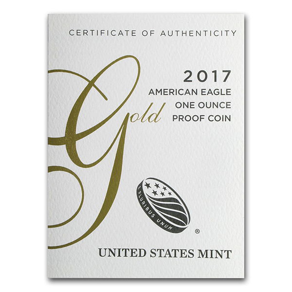 2017 Proof Gold American Eagle - 1 Troy Oz
