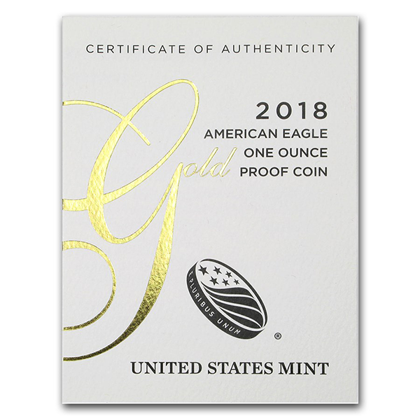 2018 Proof Gold American Eagle - 1 Troy Oz