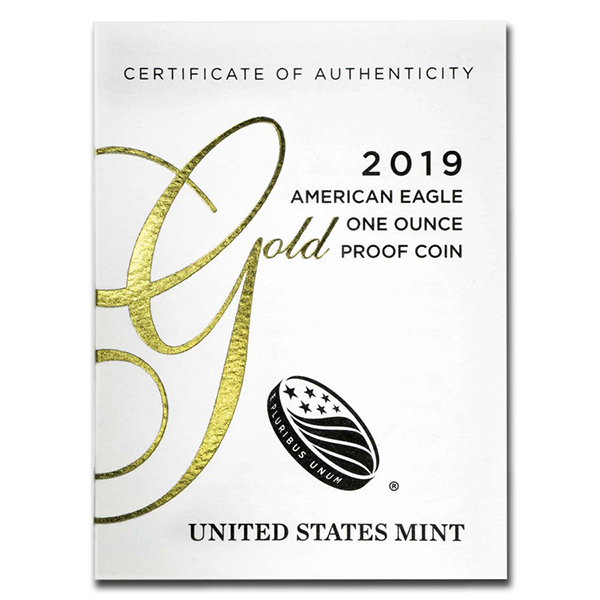 2019 Proof Gold American Eagle - 1 Troy Oz
