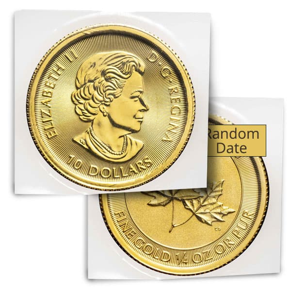 1/4 Ounce RCM Twin Maple Leaf Gold Coin - .9999 Pure (Date Our Choice)