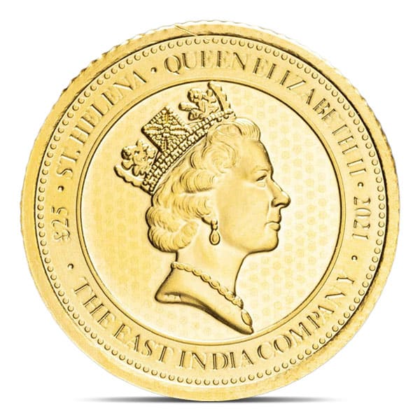 2021 1/4 Oz St Helena Sceptre Guinea Gold Coin - .9999 Pure